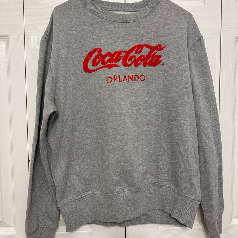 Coca Cola Gray and Red Crewneck Sweater
